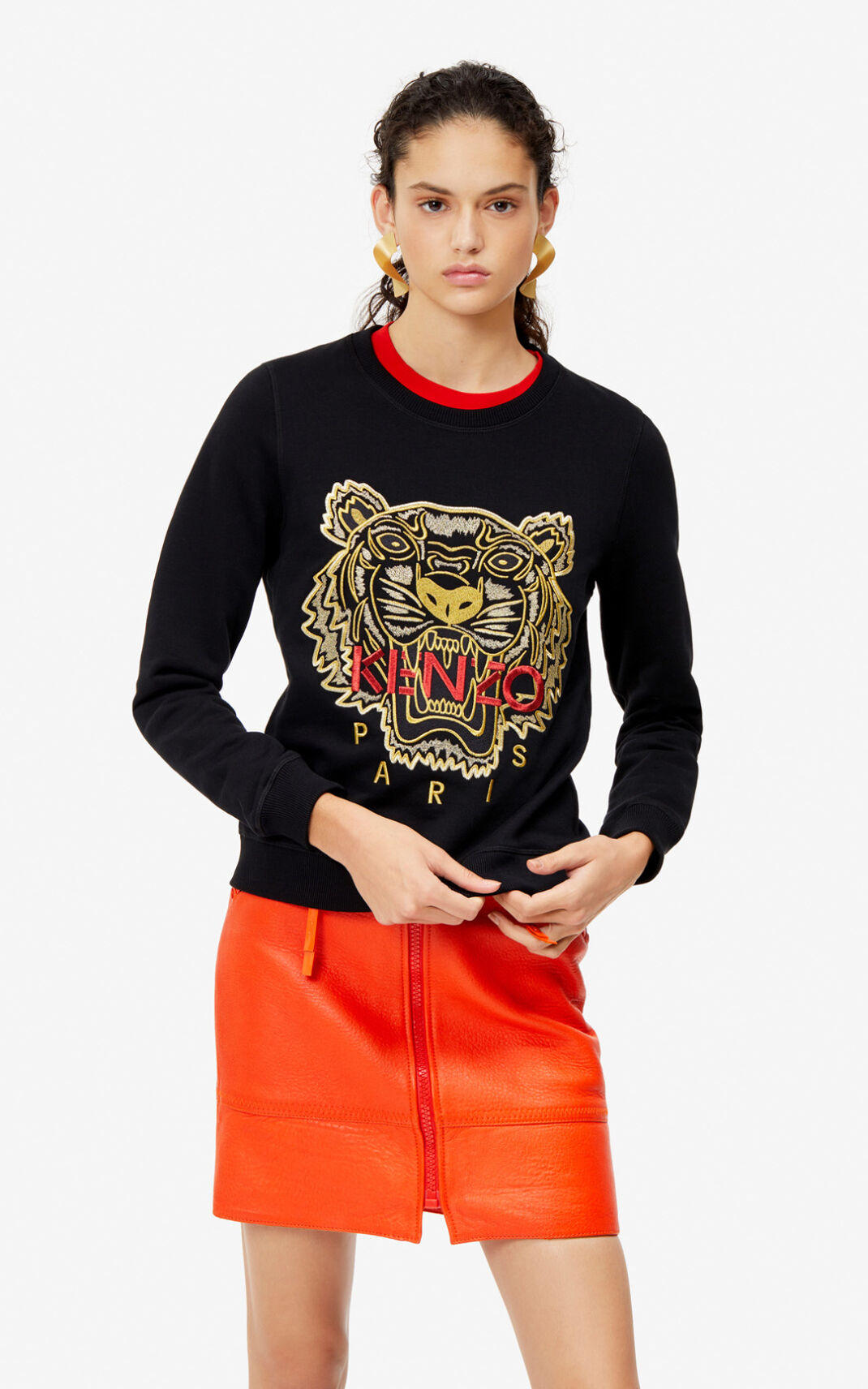 Kenzo Tiger Sudadera Mujer Negras | 2685431-OA